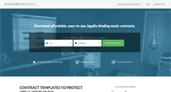 Desktop Screenshot of musiclawcontracts.com