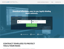 Tablet Screenshot of musiclawcontracts.com